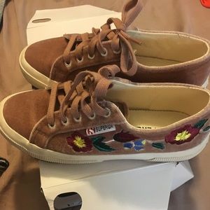Superga embroidered velvet sneaks 36 (6)